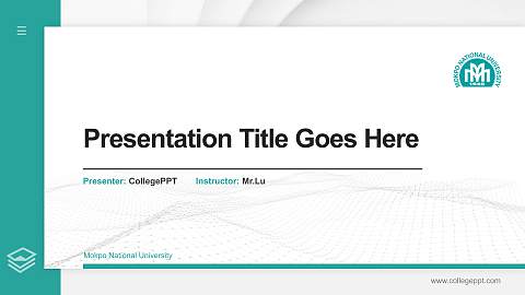 Mokpo National University Thesis Proposal/Graduation Defense PPT Template