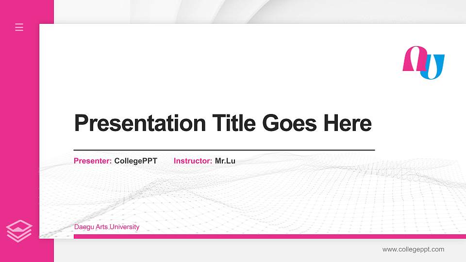 Daegu Arts University Thesis Proposal/Graduation Defense PPT Template16:9 ratio PPT effect preview image