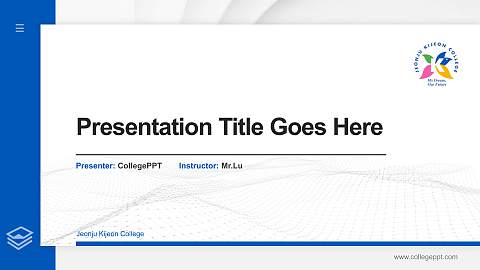 Jeonju Kijeon College Thesis Proposal/Graduation Defense PPT Template