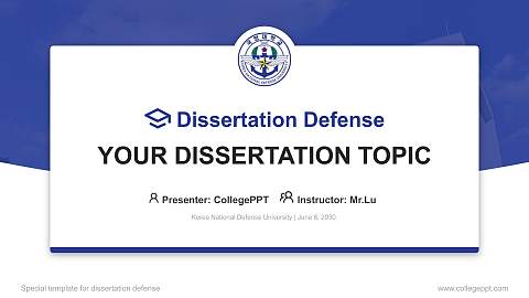 Korea National Defense University Graduation Thesis Defense PPT Template