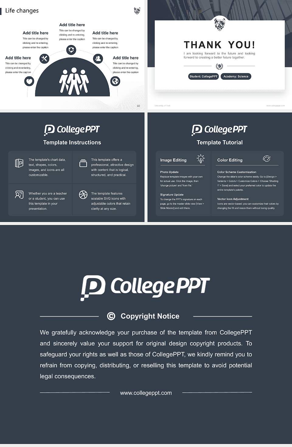 University of York National Scholarship Defense PPT Template4:3 ratio PPT effect preview image4