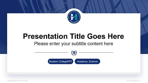 Hankyong National University National Scholarship Defense PPT Template