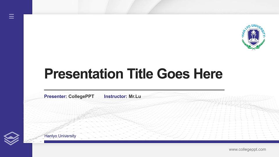 Hanlyo University Thesis Proposal/Graduation Defense PPT Template16:9 ratio PPT effect preview image