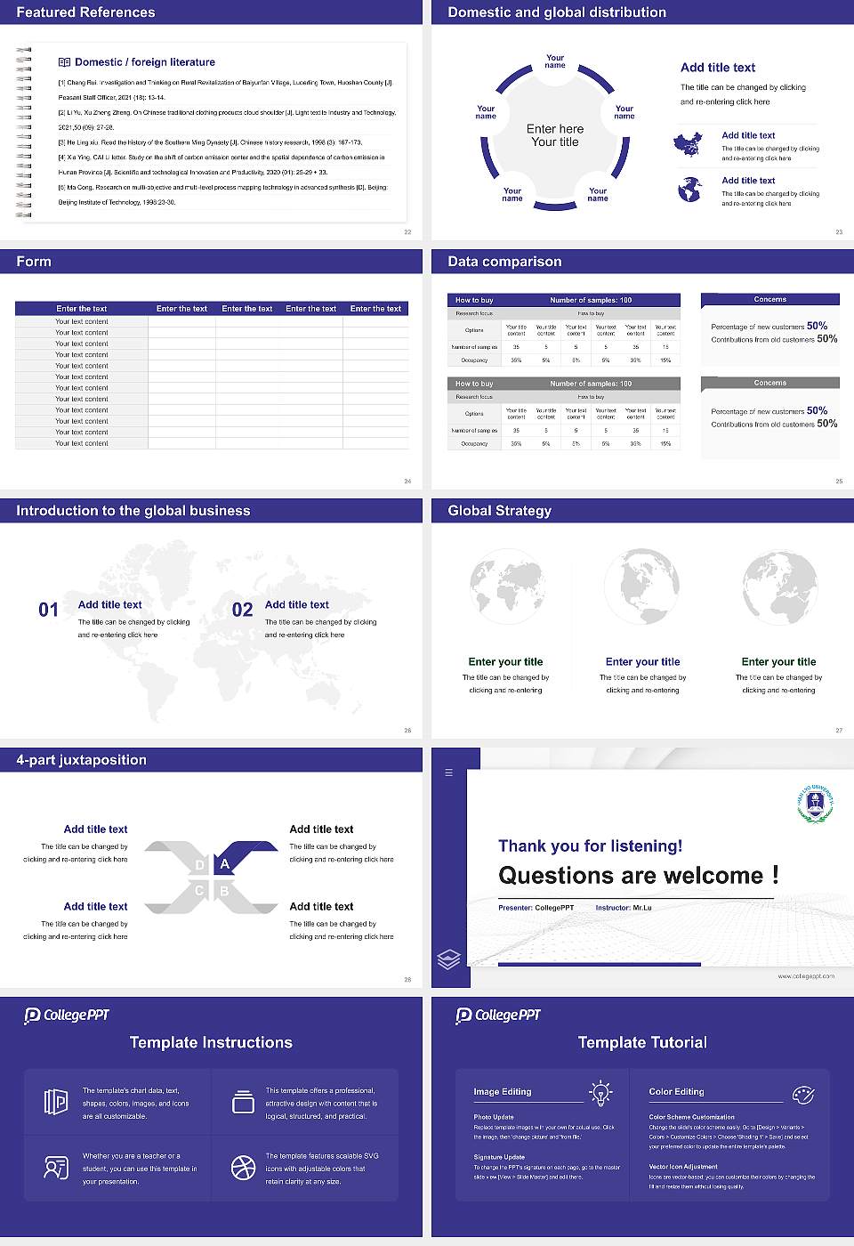 Hanlyo University Thesis Proposal/Graduation Defense PPT Template16:9 ratio PPT effect preview image4