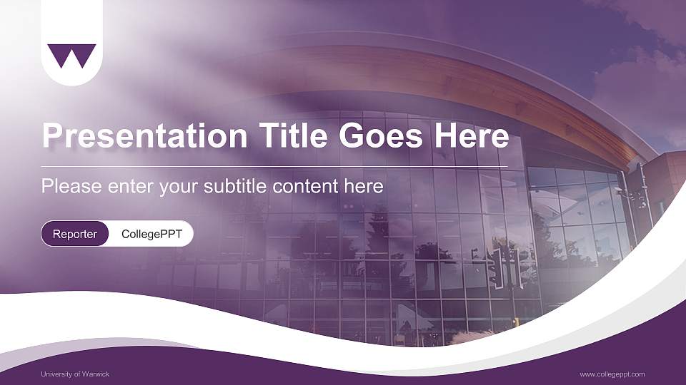 University of Warwick Lecture Sharing and Networking Event PPT Template16:9 ratio PPT effect preview image