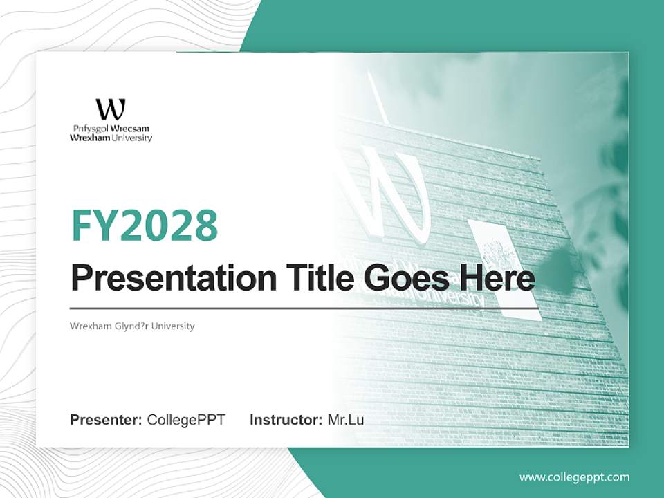 Wrexham Glynd?r University Academic Presentation/Research Findings Report PPT Template4:3 ratio PPT effect preview image5