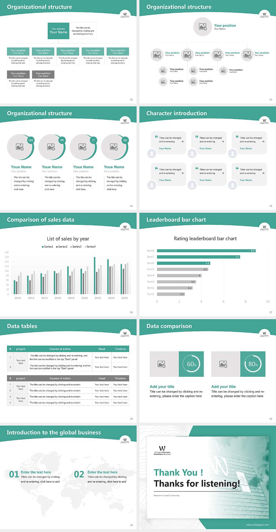 Wrexham Glynd?r University Academic Presentation/Research Findings Report PPT Template4:3 ratio PPT effect preview image4
