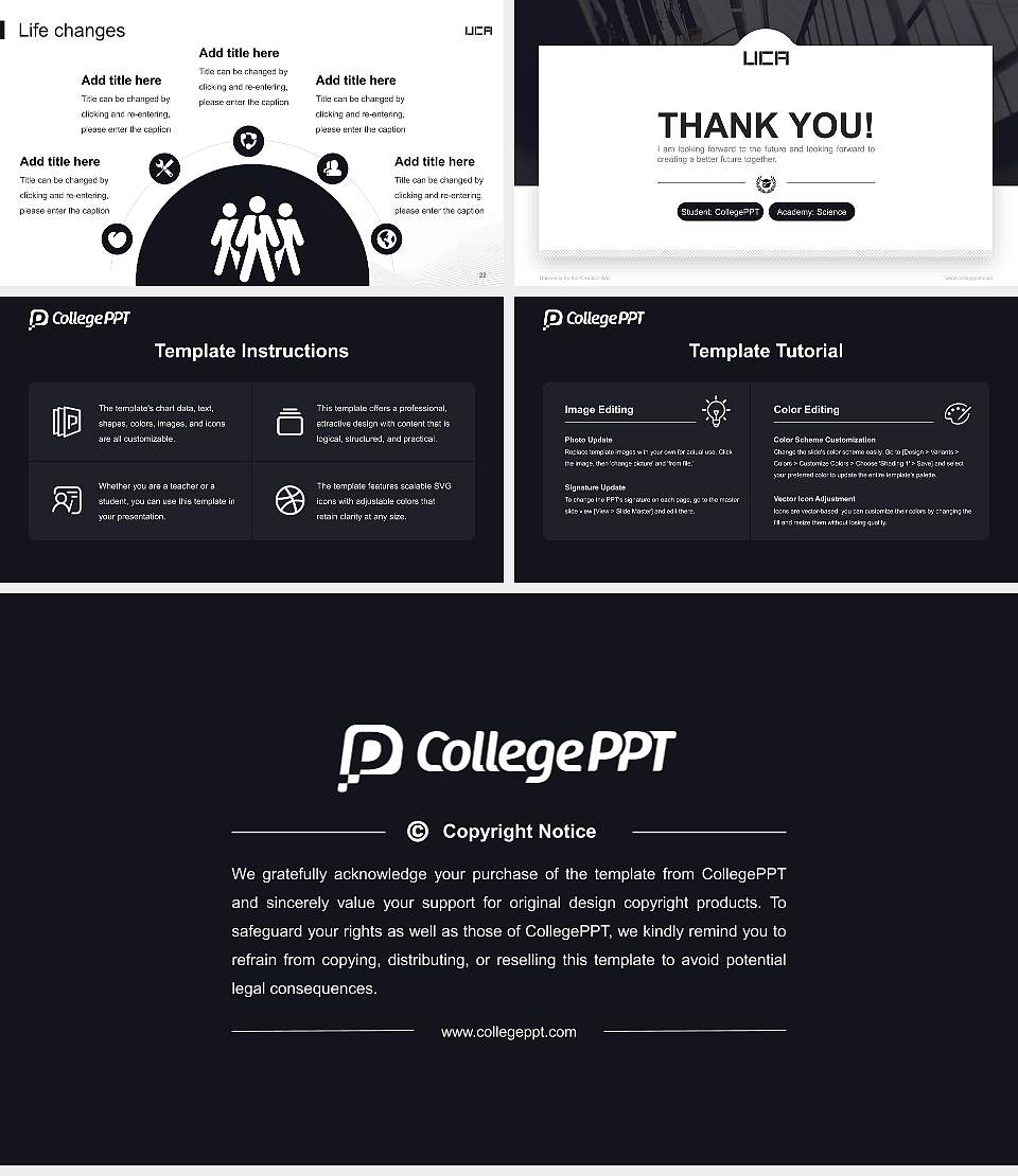 University for the Creative Arts National Scholarship Defense PPT Template16:9 ratio PPT effect preview image4
