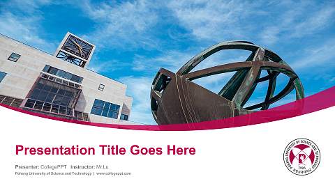 Pohang University of Science and Technology Course/Courseware Creation PPT Template