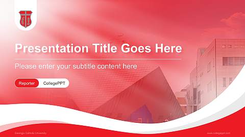 Gwangju Catholic University Lecture Sharing and Networking Event PPT Template