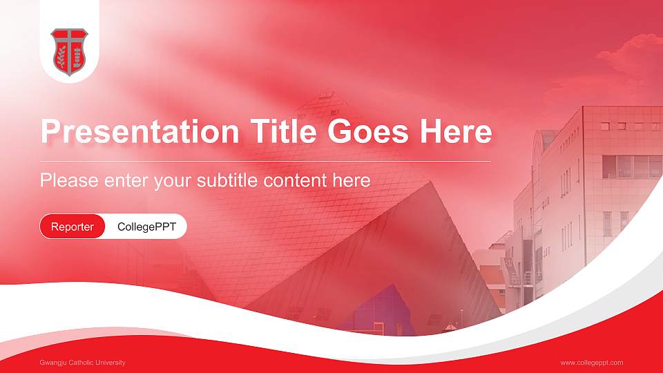 Gwangju Catholic University Lecture Sharing and Networking Event PPT Template16:9 ratio PPT effect preview image
