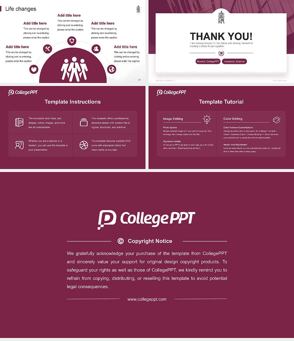 Royal Agricultural University National Scholarship Defense PPT Template16:9 ratio PPT effect preview image4