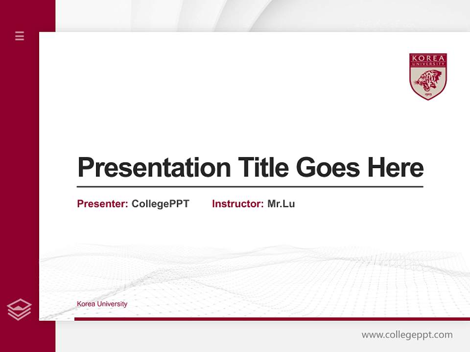 Korea University Thesis Proposal/Graduation Defense PPT Template4:3 ratio PPT effect preview image5