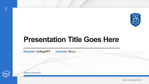 Nambu University Thesis Proposal/Graduation Defense PPT Template