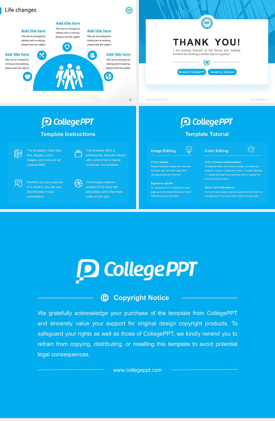 Hanyang Cyber University National Scholarship Defense PPT Template4:3 ratio PPT effect preview image4