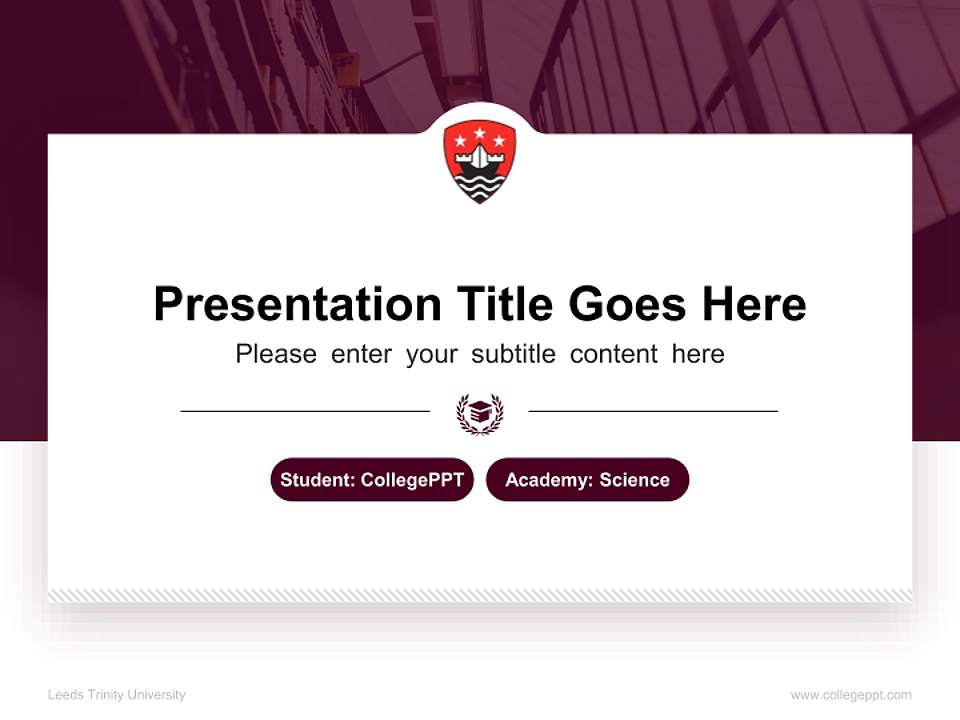 Leeds Trinity University National Scholarship Defense PPT Template4:3 ratio PPT effect preview image4