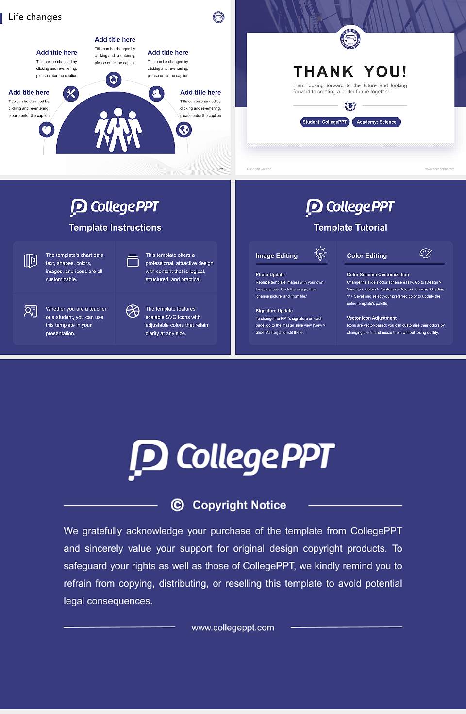 Daedong College National Scholarship Defense PPT Template4:3 ratio PPT effect preview image4