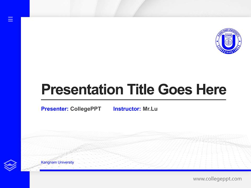 Kangnam University Thesis Proposal/Graduation Defense PPT Template4:3 ratio PPT effect preview image5