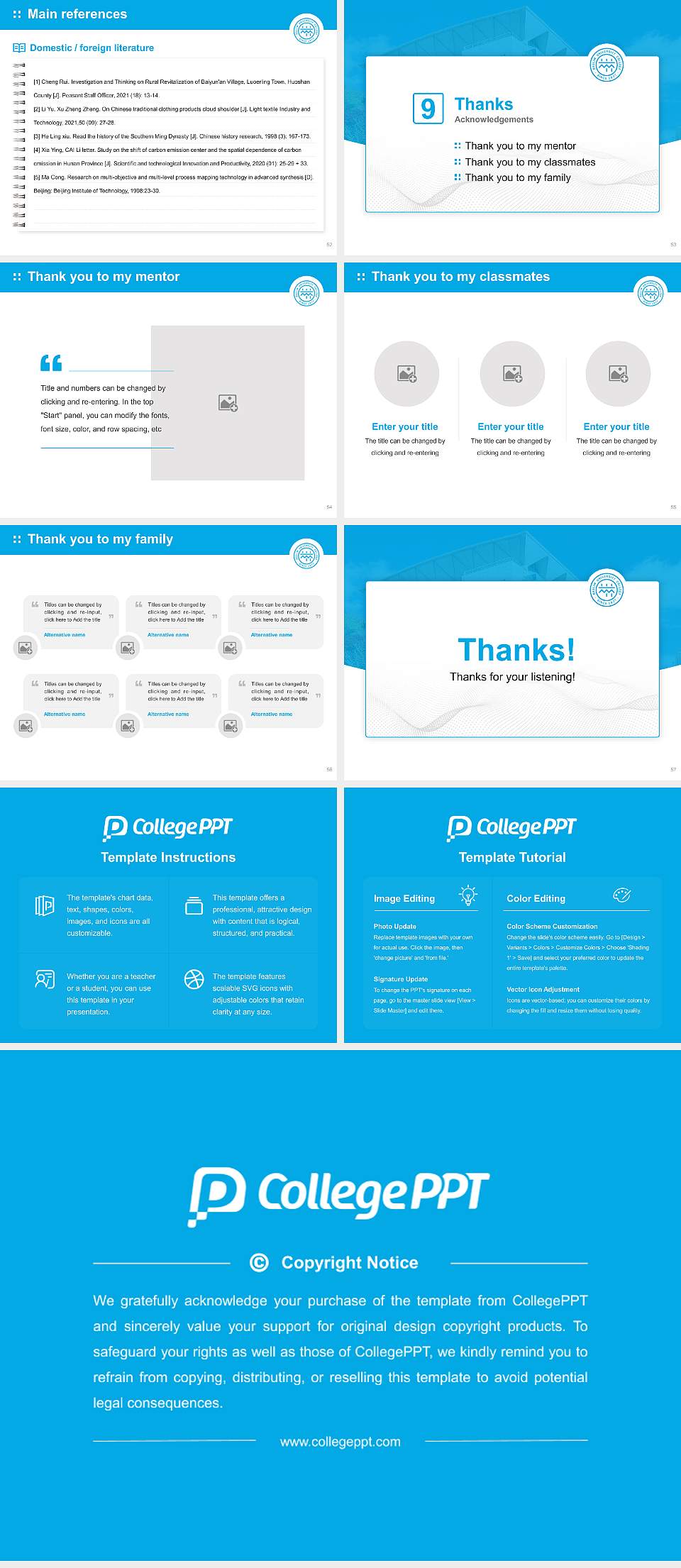 Daelim University College Graduation Thesis Defense PPT Template4:3 ratio PPT effect preview image7