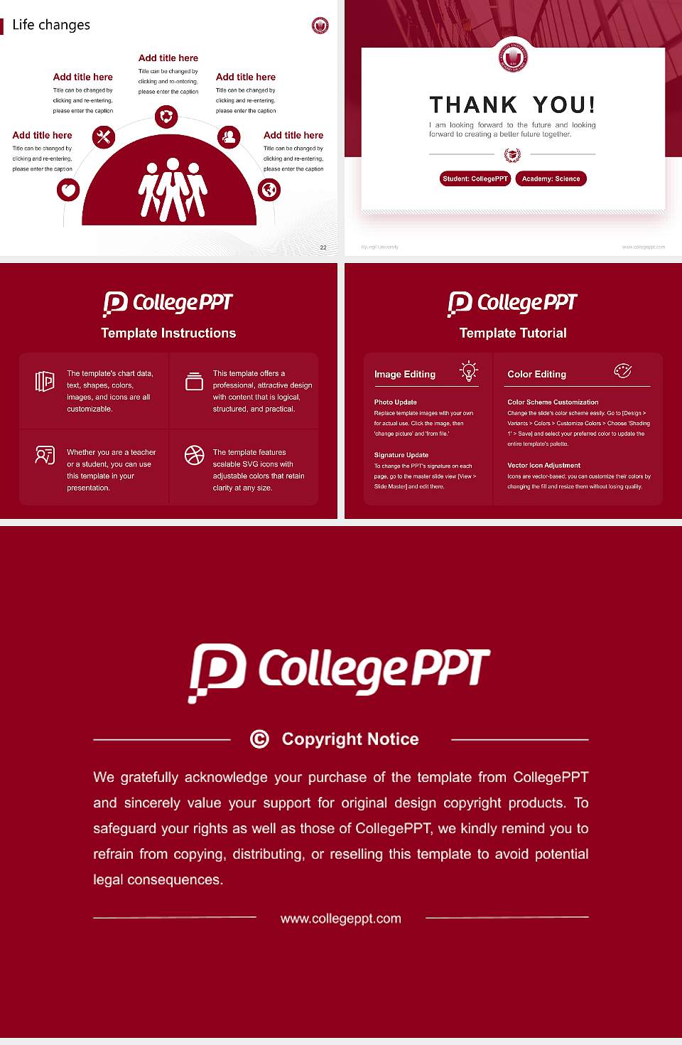 Kyungil University National Scholarship Defense PPT Template4:3 ratio PPT effect preview image4