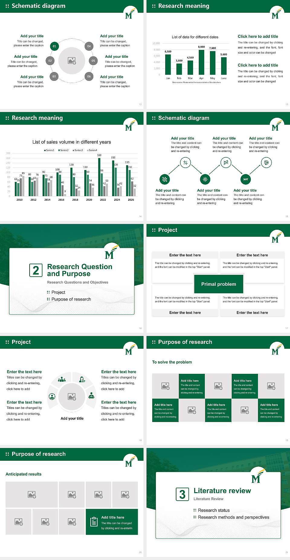 George Mason University Graduation Thesis Defense PPT Template4:3 ratio PPT effect preview image3