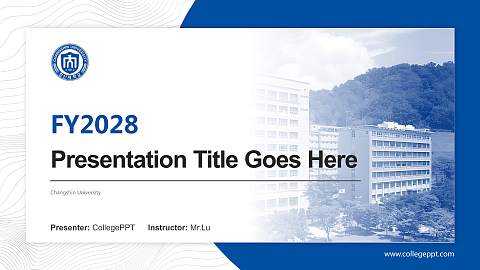 Changshin University Academic Presentation/Research Findings Report PPT Template
