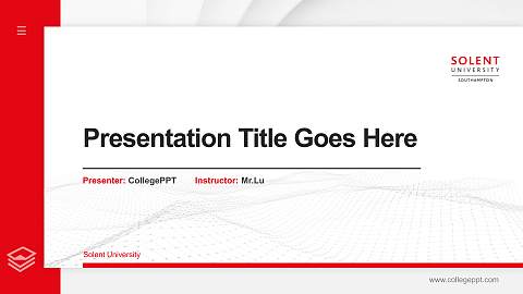 Solent University Thesis Proposal/Graduation Defense PPT Template