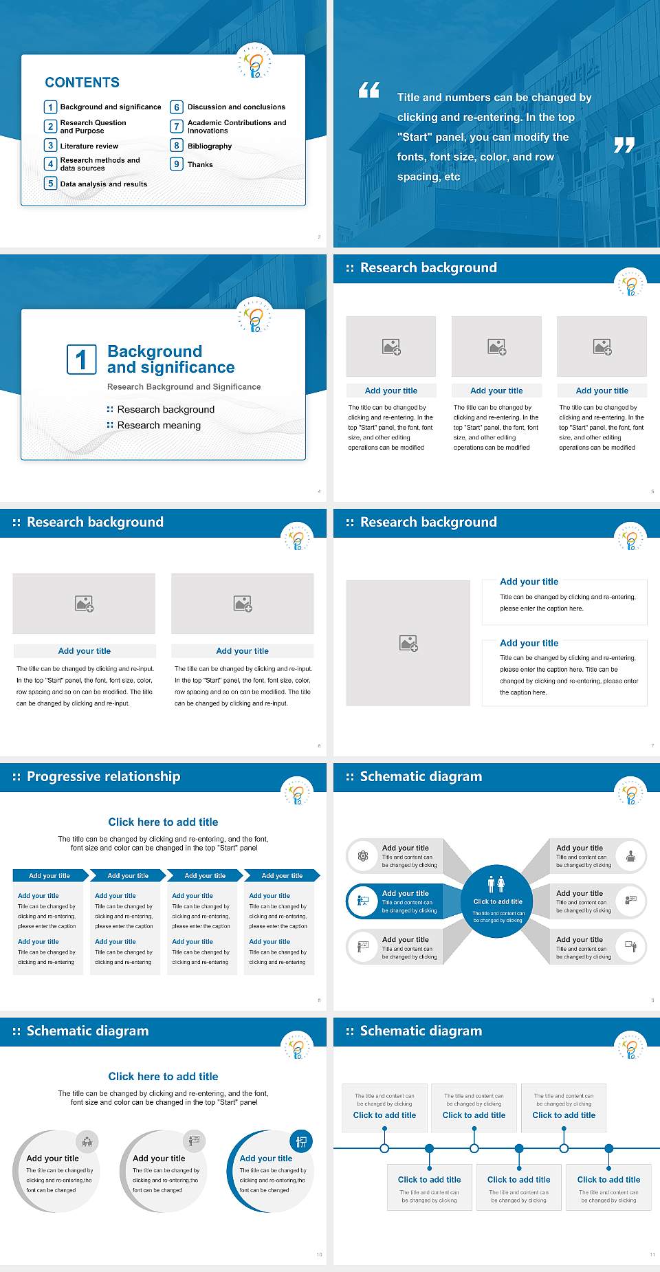 Korea Polytechnic Ⅵ Gumi Graduation Thesis Defense PPT Template4:3 ratio PPT effect preview image2