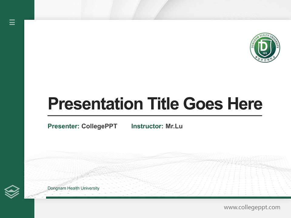 Dongnam Health University Thesis Proposal/Graduation Defense PPT Template4:3 ratio PPT effect preview image5