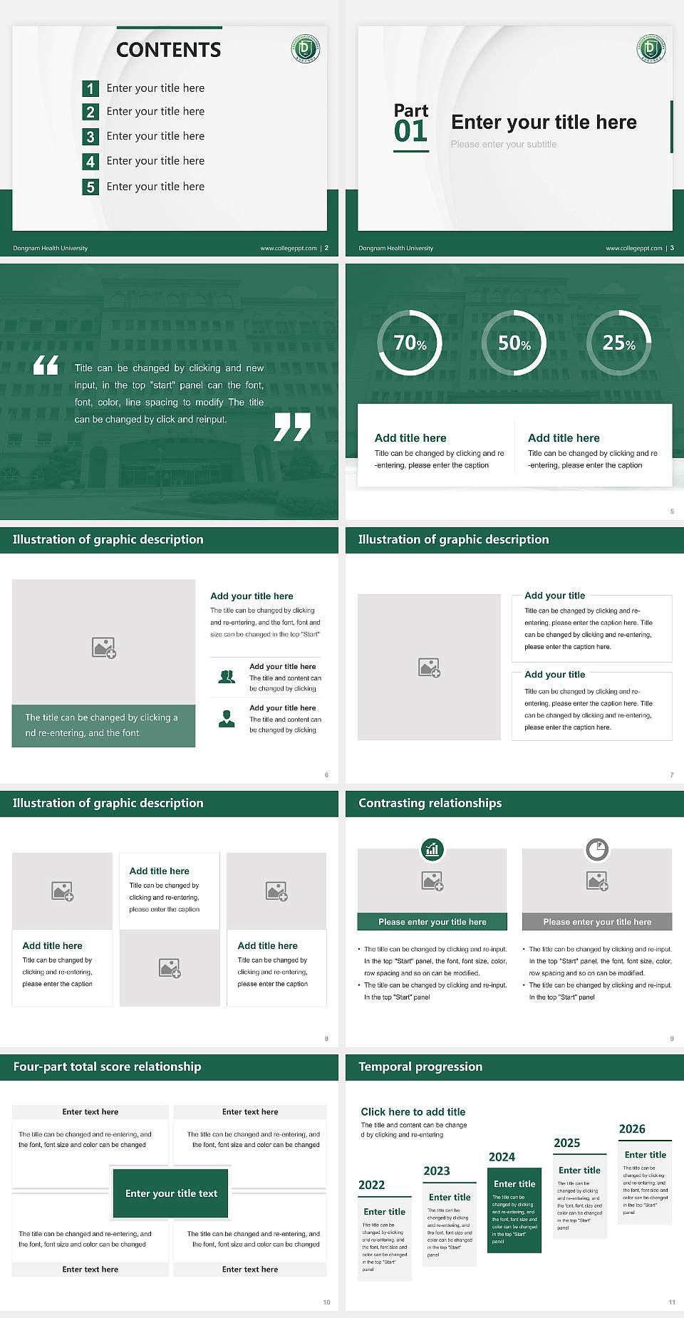 Dongnam Health University Thesis Proposal/Graduation Defense PPT Template4:3 ratio PPT effect preview image2