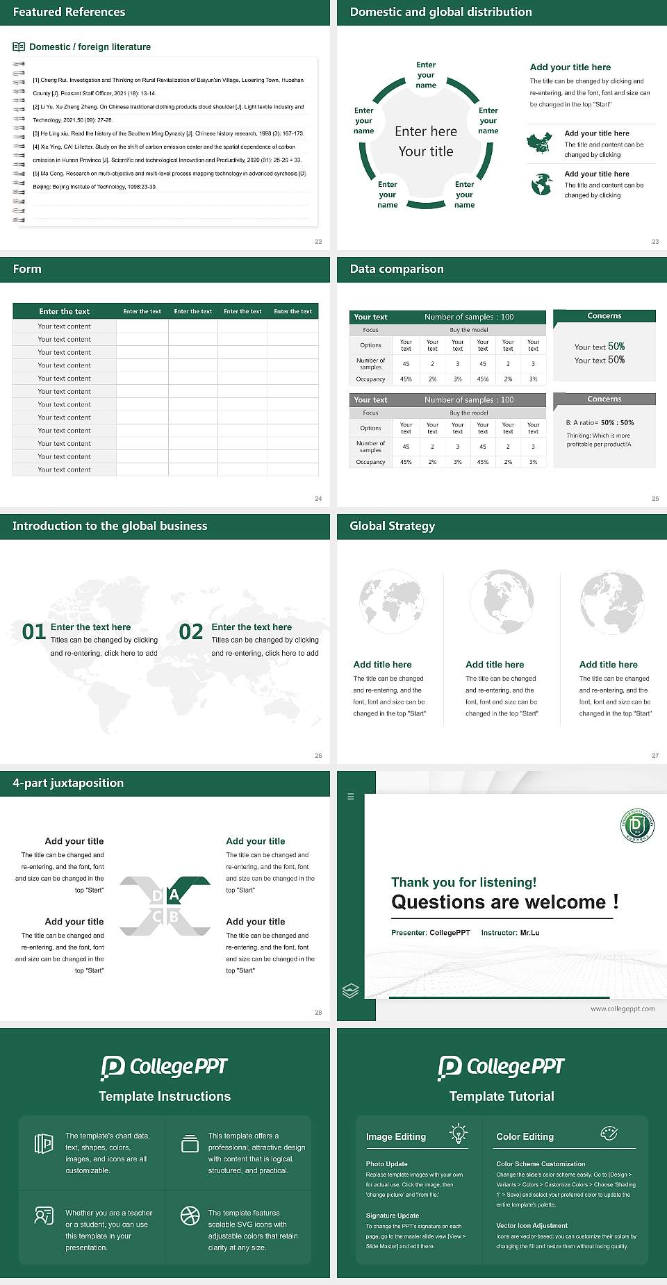 Dongnam Health University Thesis Proposal/Graduation Defense PPT Template4:3 ratio PPT effect preview image4