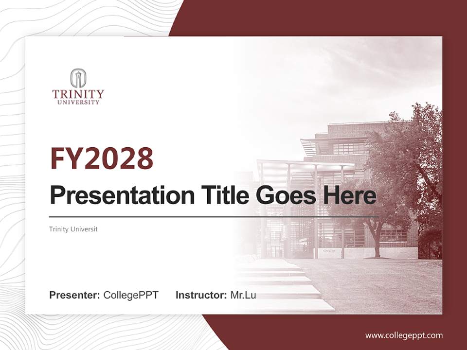 Trinity Universit Academic Presentation/Research Findings Report PPT Template4:3 ratio PPT effect preview image5
