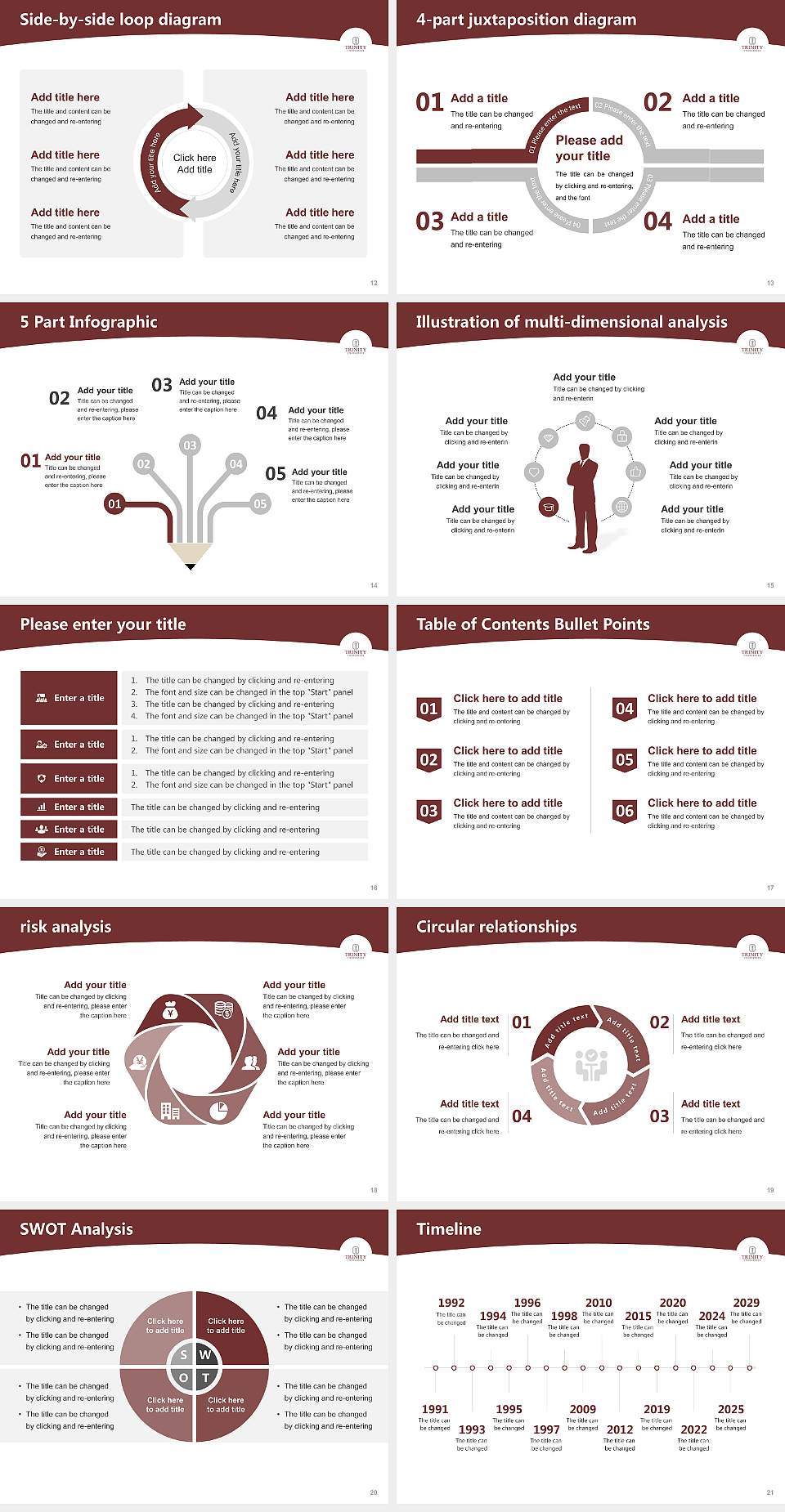 Trinity Universit Academic Presentation/Research Findings Report PPT Template4:3 ratio PPT effect preview image3