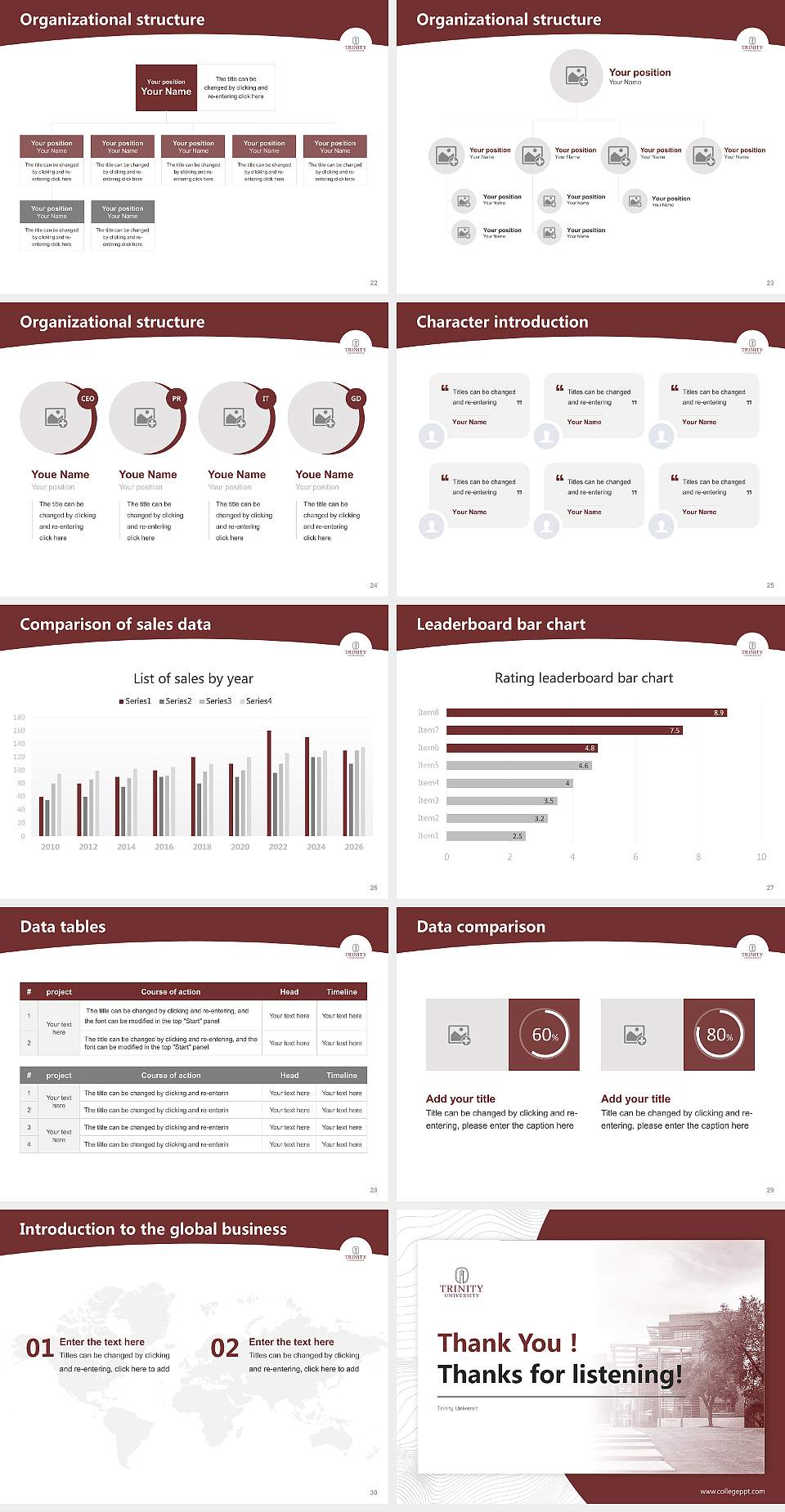 Trinity Universit Academic Presentation/Research Findings Report PPT Template4:3 ratio PPT effect preview image4
