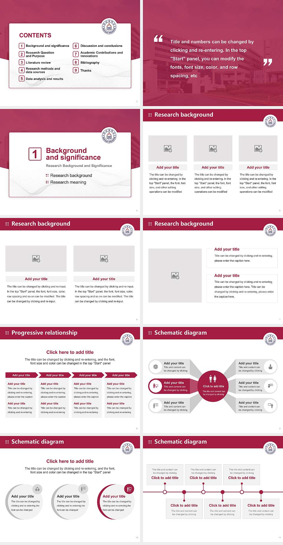 Hannam University Graduation Thesis Defense PPT Template4:3 ratio PPT effect preview image2