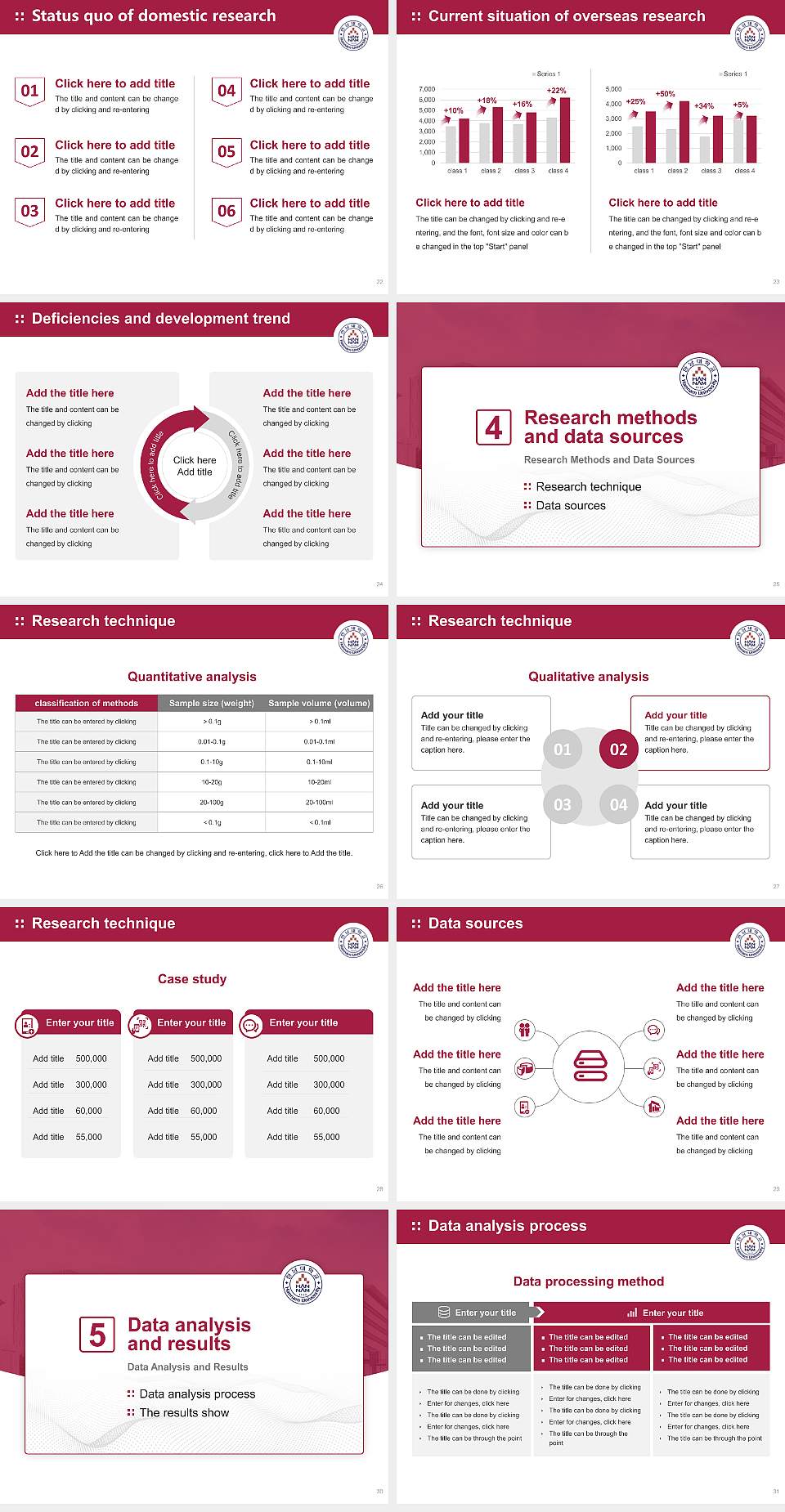 Hannam University Graduation Thesis Defense PPT Template4:3 ratio PPT effect preview image4