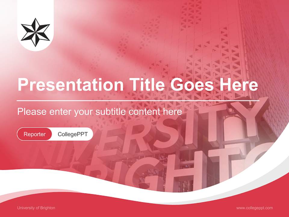 University of Brighton Lecture Sharing and Networking Event PPT Template4:3 ratio PPT effect preview image4