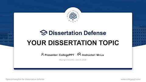 Myongji University Graduation Thesis Defense PPT Template