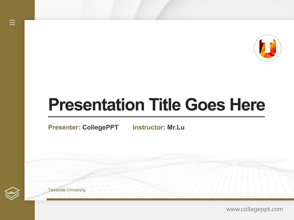 Teesside University Thesis Proposal/Graduation Defense PPT Template4:3 ratio PPT effect preview image5