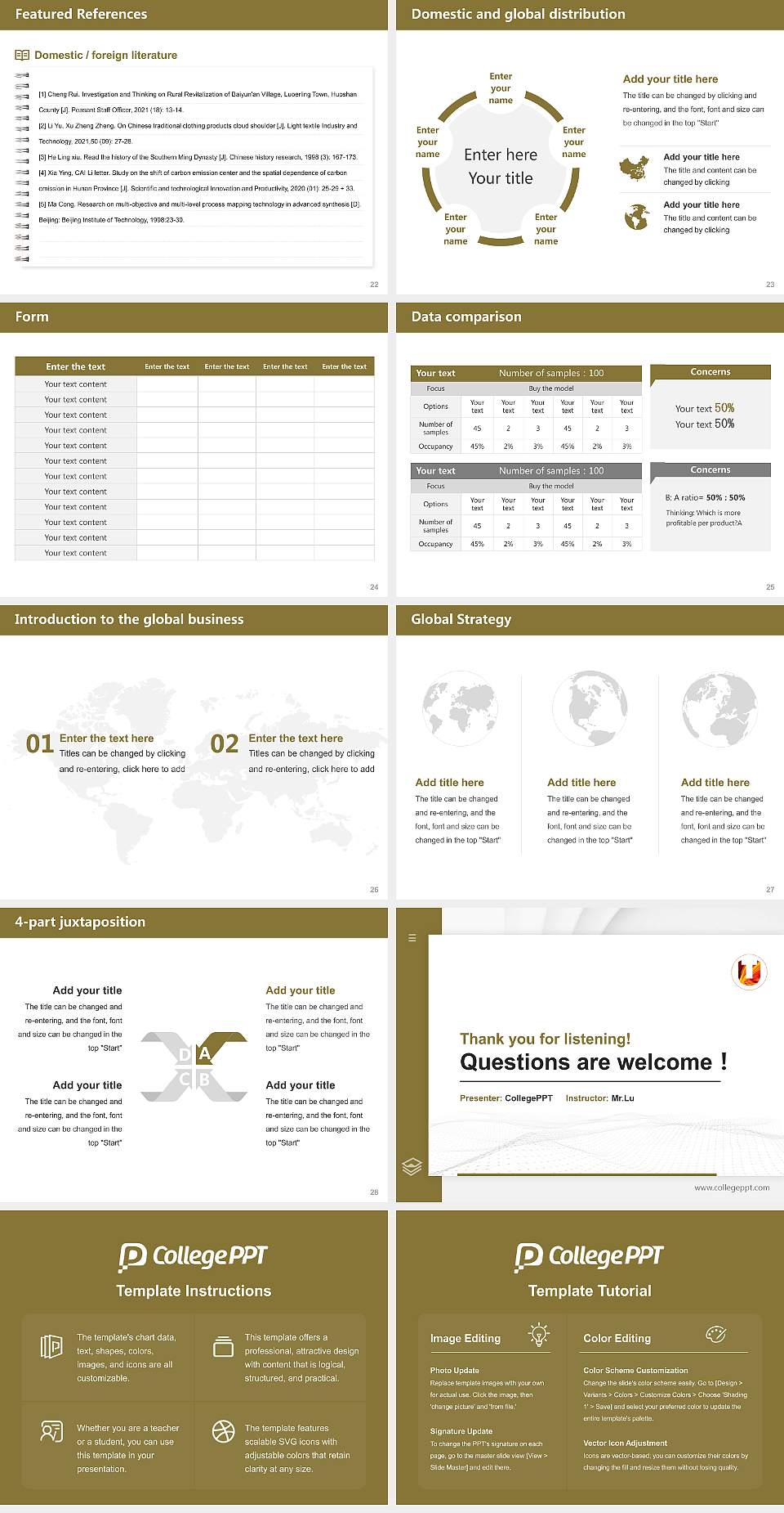 Teesside University Thesis Proposal/Graduation Defense PPT Template4:3 ratio PPT effect preview image4