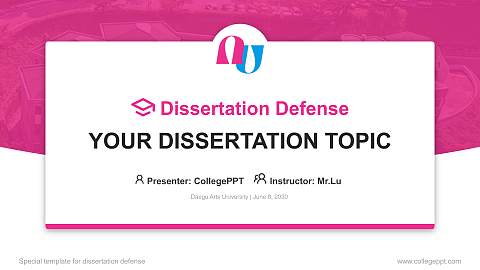 Daegu Arts University Graduation Thesis Defense PPT Template