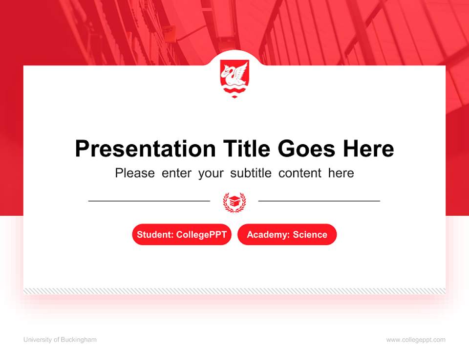 University of Buckingham National Scholarship Defense PPT Template4:3 ratio PPT effect preview image4