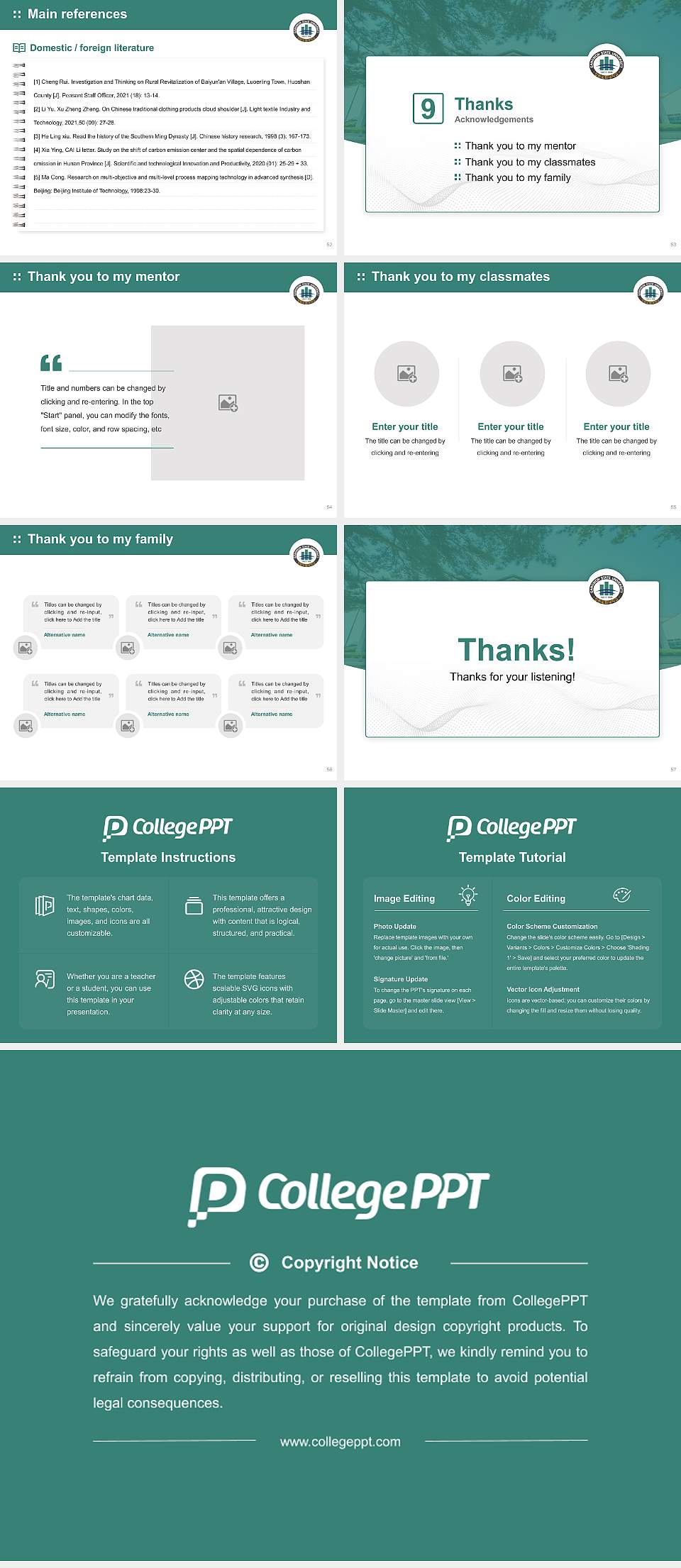 Gangwon State University Graduation Thesis Defense PPT Template4:3 ratio PPT effect preview image7