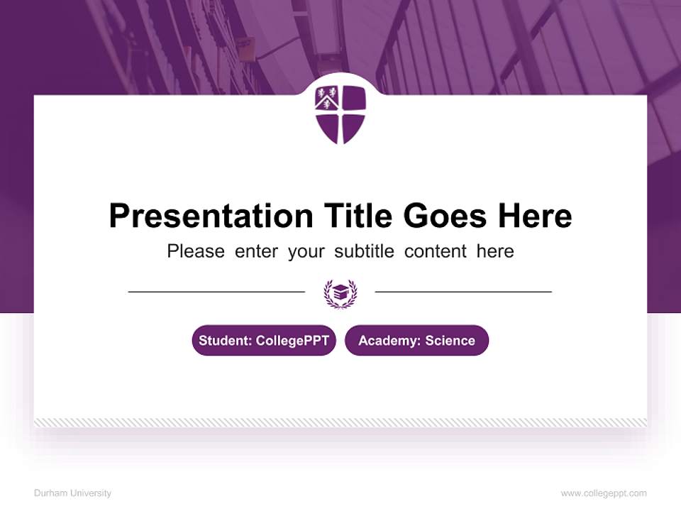 Durham University National Scholarship Defense PPT Template4:3 ratio PPT effect preview image4