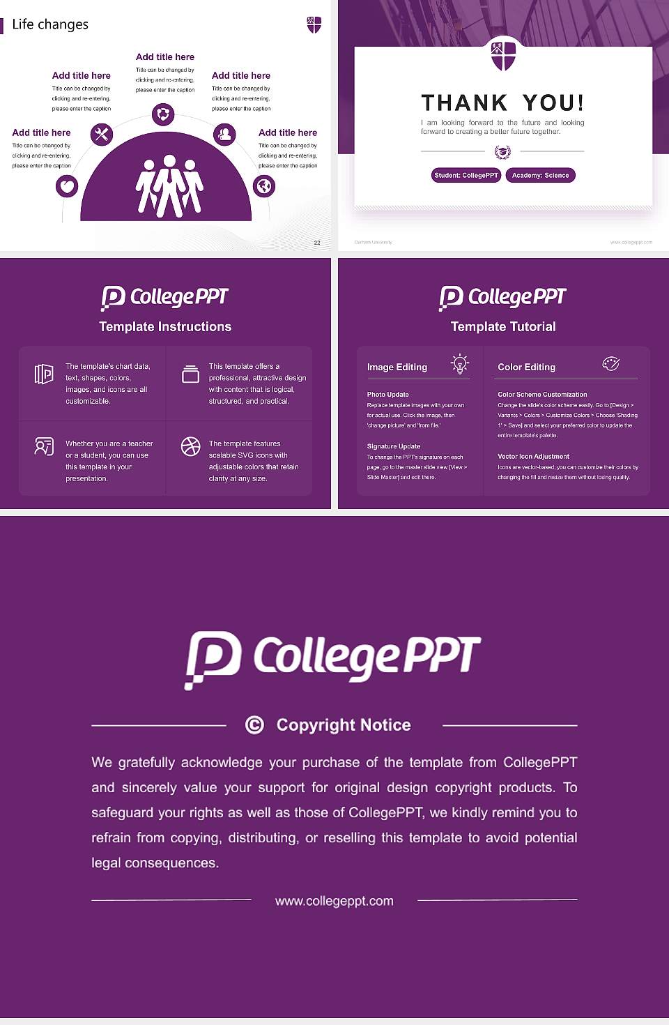 Durham University National Scholarship Defense PPT Template4:3 ratio PPT effect preview image4