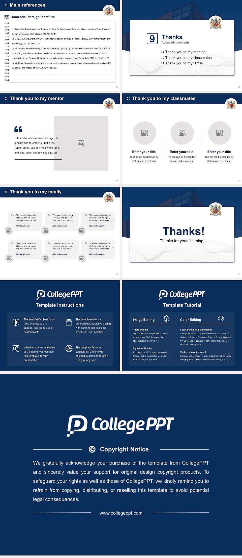 University College Birmingham Graduation Thesis Defense PPT Template4:3 ratio PPT effect preview image7