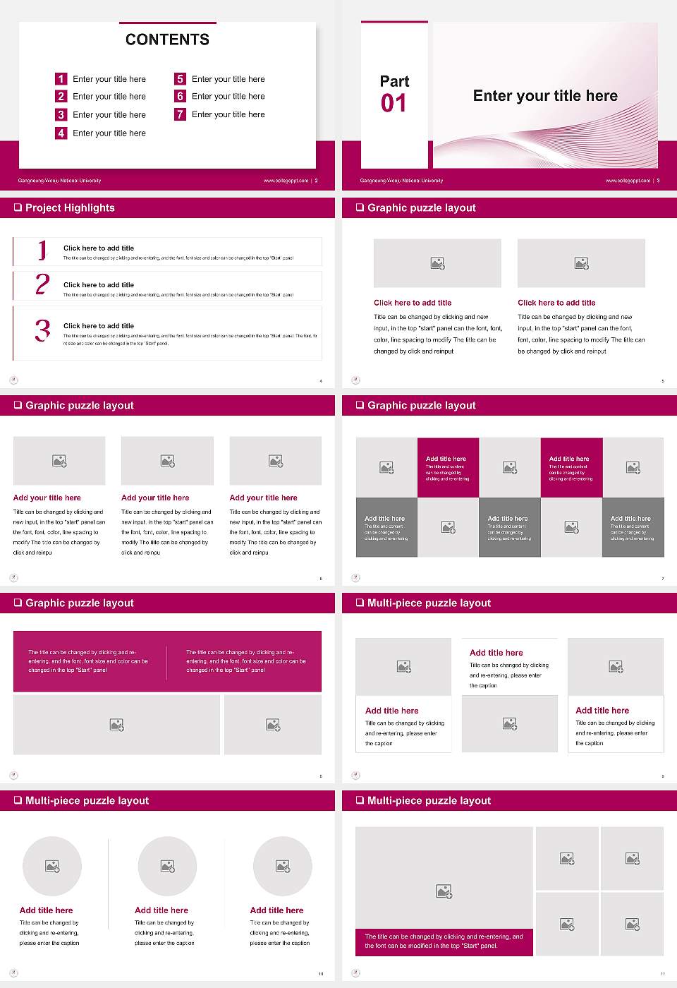 Gangneung-Wonju National University General Purpose PPT Template16:9 ratio PPT effect preview image2