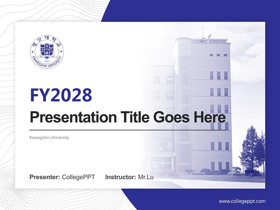 Kwangshin University Academic Presentation/Research Findings Report PPT Template4:3 ratio PPT effect preview image5