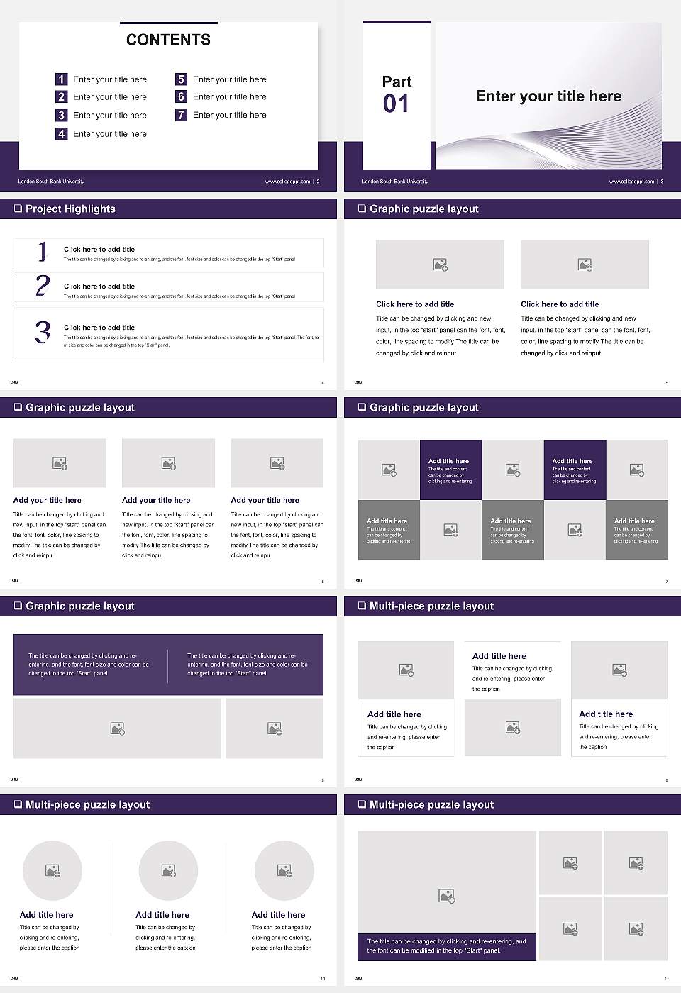 London South Bank University General Purpose PPT Template16:9 ratio PPT effect preview image2