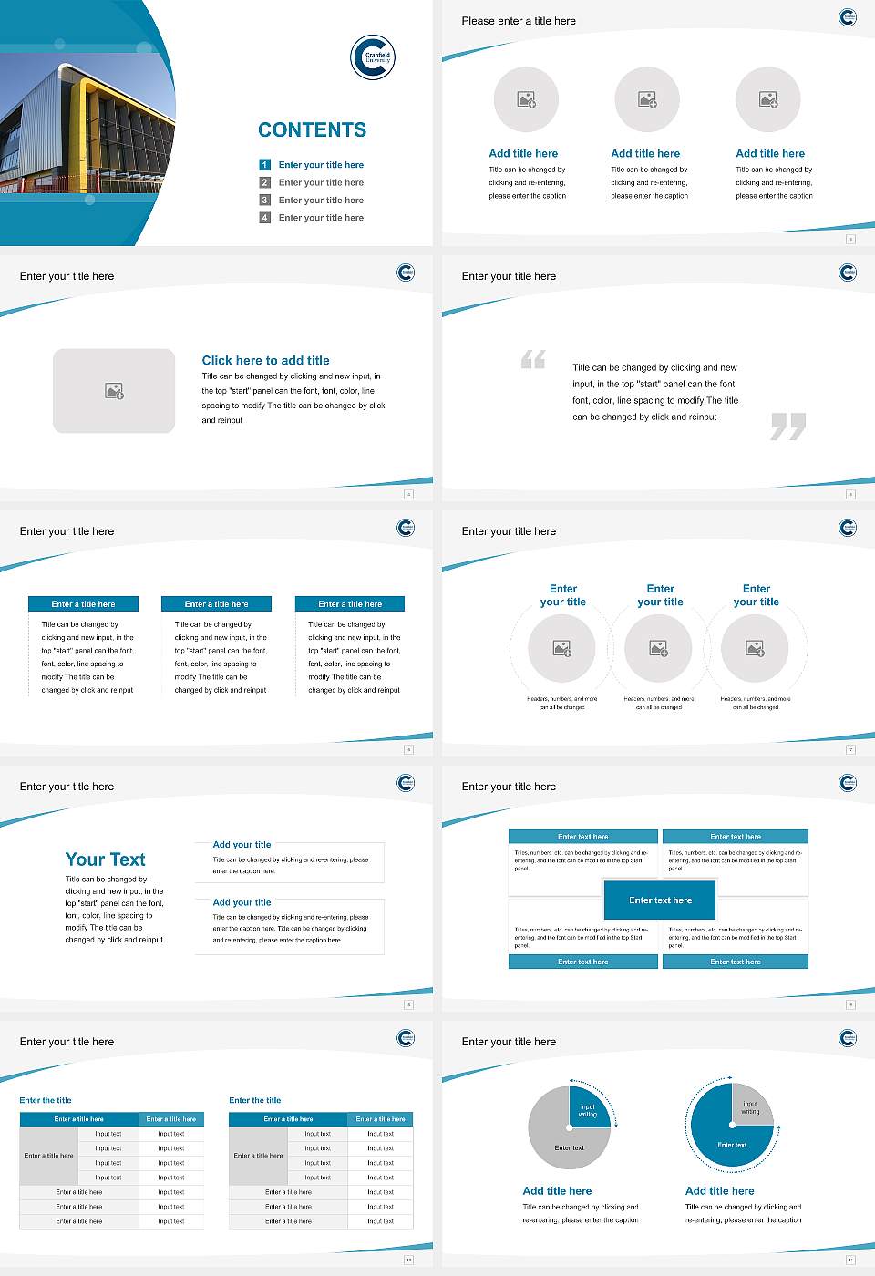 Cranfield University Course/Courseware Creation PPT Template16:9 ratio PPT effect preview image2